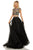 Sherri Hill - 52435 Two Piece Sequin Tulle Ballgown With Train In Black and Multi-Color