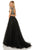 Sherri Hill - 52435 Two Piece Sequin Tulle Ballgown With Train In Black and Multi-Color