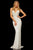 Sherri Hill - 52453 Fully Beaded V-Neck Long Evening Dress In White