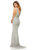 Sherri Hill - 52453 Fully Beaded V-Neck Long Evening Dress In Silver