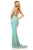 Sherri Hill - 52454 Fully Beaded Lace Up Back Fitted Evening Dress In Green and Pink