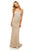 Sherri Hill - 52454 Fully Beaded Lace Up Back Fitted Evening Dress In Neutral and White
