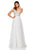 Sherri Hill - 52463 Beaded Plunging V-Neck A-Line Dress In White and Silver