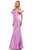 Sherri Hill - 52467 Ruffled Off The Shoulder Mikado Evening Dress In Purple