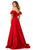 Sherri Hill - 52469 Ruffled Off-Shoulder Dress with Slit In Red