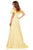 Sherri Hill - 52469 Ruffled Off-Shoulder Dress with Slit In Yellow