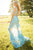 Sherri Hill - 52472 Two Piece Ruffled V-Neck Lace Dress In Blue