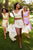 Sherri Hill - 52472 Two Piece Ruffled V-Neck Lace Dress In White and Purple