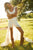 Sherri Hill - 52472 Two Piece Ruffled V-Neck Lace Dress In White