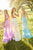 Sherri Hill - 52472 Two Piece Ruffled V-Neck Lace Dress In Yellow and Blue