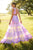 Sherri Hill - 52472 Two Piece Ruffled V-Neck Lace Dress In Purple