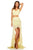 Sherri Hill - 52472 Two Piece Ruffled V-Neck Lace Dress In Yellow