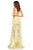 Sherri Hill - 52472 Two Piece Ruffled V-Neck Lace Dress In Yellow