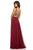 Sherri Hill - 52473 Beaded Deep V-neck Chiffon A-line Gown In Red
