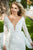 Sherri Hill - 52476 Applique Long Sleeve Deep V-neck Dress In White