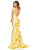 Sherri Hill - 52479 Lace Bateau Mikado Mermaid Dress In Yellow