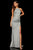 Sherri Hill - 52481 Halter Neck Glitter Stretch Fitted Dress In Silver