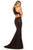 Sherri Hill - 52481 Halter Neck Glitter Stretch Fitted Dress In Red
