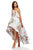 Sherri Hill - 52489 Floral Single Shoulder A-Line High Low Dress In White and Print