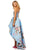 Sherri Hill - 52489 Floral Single Shoulder A-Line High Low Dress In Blue and Print