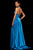 Sherri Hill - 52492 Lace High Halter Dress with Slit In Blue