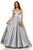 Sherri Hill - 52499 Strapless Sweetheart A-line Long Dress In Silver