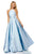 Sherri Hill - 52501 Beaded High Halter Neckline Evening Dress In Blue