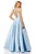 Sherri Hill - 52501 Beaded High Halter Neckline Evening Dress In Blue