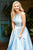 Sherri Hill - 52501 Beaded High Halter Neckline Evening Dress In Blue
