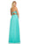 Sherri Hill - 52516 Two Piece Beaded Scoop Tulle A-line Dress In Blue and Green