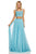 Sherri Hill - 52516 Two Piece Beaded Scoop Tulle A-line Dress In Blue