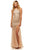Sherri Hill - 52520 Fully Beaded Halter Trumpet Dress In Neutral and Silver