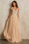Sherri Hill - 52523 V-Neckline A-line Long Dress In Neutral