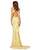 Sherri Hill - 52526 Ruffled Halter Straps Sheath Long Dress In Yellow