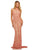 Sherri Hill - 52527 Halter Sequin Applique Long Dress In Pink and Neutral