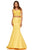 Sherri Hill - 52528 Two Piece Scoop Mermaid Evening Dress In Yellow