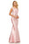 Sherri Hill - 52543 Lace Bateau Mikado Mermaid Dress In Pink