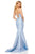 Sherri Hill - 52545 Strappy V-Neck Mermaid Evening Gown In Blue