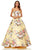 Sherri Hill - 52553 Strapless Full Figured Floral Evening Dress In Yellow and Print