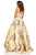 Sherri Hill - 52553 Strapless Full Figured Floral Evening Dress In Yellow and Print