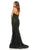 Sherri Hill - 52554 Beaded Asymmetrical Fitted High Slit Dress In Black