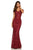 Sherri Hill - 52556 Off-Shoulder Applique Dress With Overskirt In Red
