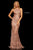 Sherri Hill - 52561 Sequins High Halter Neckline Evening Dress In Pink and Gold