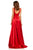 Sherri Hill - 52568 Scoop Neck Charmeuse Empire Dress In Red