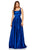 Sherri Hill - 52568 Scoop Neck Charmeuse Empire Dress In Blue