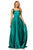 Sherri Hill - 52568 Scoop Neck Charmeuse Empire Dress In Green