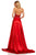 Sherri Hill - 52570 Beaded Halter Satin A-line Dress In Red