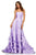 Sherri Hill - 52582 3D Floral Appliques Strapless Full Figured Dress In Purple
