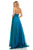 Sherri Hill - 52590 Ruched Empire Long A Line Dress In Blue