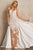 Sherri Hill - 52599 Plunging V-Neck Full Figured Satin Long Dress In Neutral and White